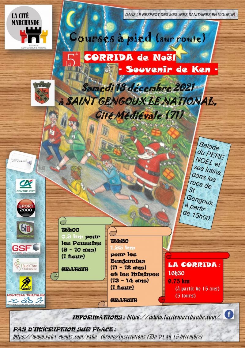 Info Chalon - annonces - 5ème CORRIDA de NOEL - Souvenir de KEN